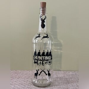 Decorated Bottles, Wine Bottles, Home Decor, Hunting, Deer